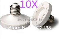 10ชิ้นอะแดปเตอร์เต้าเสียบ LED ที่ GX53 E27ฐานไฟขั้วหลอดไฟตัวแปลงอะแดปเตอร์หลอดไฟ Gratis Ongkir พร้อมหมายเลขติดตาม