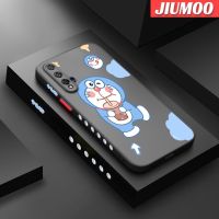 เคส JIUMOO สำหรับ Huawei Nova 5T Honor 20 Pro ลายโดราเอมอนแบบใหม่แผ่นด้านหลังแบบฝ้าเคสกรอบซิลิโคนเคสโปร่งใสกันกระแทกเคสมือถือทั้งหมดรวมฝาครอบป้องกันเลนส์กล้องถ่ายรูป