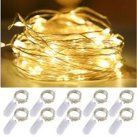 10pcs 1M 2M Copper Wire LED String Lights Holiday Lighting Fairy Lamp for Garland Garden Christmas Tree Wedding Party Decoration