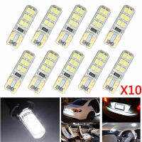 T10ซีนอนสีขาว W5W 12-SMD 2835 LED Canbus Error Free Silica Light Bulbs Kit