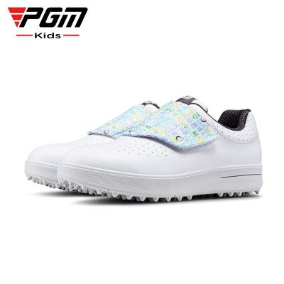 PGM รองเท้ากอล์ฟรองเท้ากอล์ฟของเด็กกันน้ำรองเท้ากีฬาเด็กรองเท้าป้องกันการลื่นทนทาน XZ250
