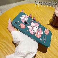 เคส Chenyyka สำหรับ Huawei Y6s Y6เคส2019ลายการ์ตูนสตรอเบอรี่เมโลดี้บางสวยงามเคสดีไซน์ใหม่ปกป้องขอบสี่เหลี่ยมเคสนิ่มเคสปลอกซิลิโคนกันกระแทก