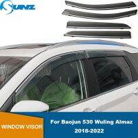 คิ้วกระจกรถรถสำหรับ Baojun 530 Wuling Almaz 2018 2019 2020 2021 2022ช่องหน้าต่าง Se กันสาดกันน้ำฝนที่กำบัง