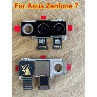 โมดูลกล้องหลังหลักด้านหลังขนาดใหญ่ของแท้ของแท้สำหรับ Asus Zenfone 7 ZS670KS I002D แบ็ควิวกล้องโทรศัพท์ชิ้นงอสำหรับเปลี่ยน