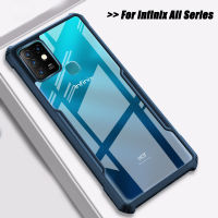 สำหรับ Infinix Hot 10 9 Pro 10 Play 10 Lite Infinix Note 8 8i 7 7 Lite โปร่งใสเคสกันกระแทกกล่องกันกระแทกสำหรับ Infinix Hot 10 Play 9Play Zero 8i 8 Tpu อะคริลิค Heavy Duty เกราะกันกระแทก Coque