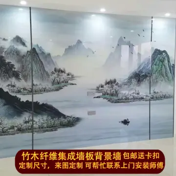 Source Custom Bamboo and Wood Fiber Integrated Wallboard Background Wall  Fast-installed Gusset Decoration on m.alibaba.com