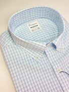 Camicissima Áo sơ mi nam tay ngắn caro  Slim Fit Non-iron 100% cotton