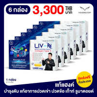 LIV-N ลีฟ เอ็น เจี๊ยบ เชิญยิ้ม อาหารเสริมบำรุงตับ บำรุงกระดูก ป้องกันตับอักเสบ แก้แฮงค์ 1000mg. 6 กล่อง [กล่องละ 10 เม็ด]