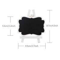 20 Pack Wooden White Framed Chalkboard Labels with Easel Stand Mini Chalkboard