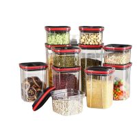 Household Daig Grains Sealed Tank With Lid Kitchen Storage Dry Goods Snacks Tea Food Grade Storage Tank Transparent Plastic Tank