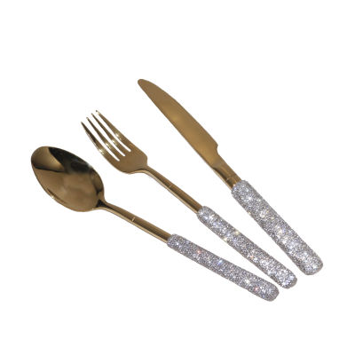 Cutlery Set Three-piece Dinner Set Steak Cutlery Western Tableware Stainless Steel Cutlery Gold Cutlery