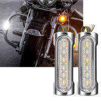 12V รถจักรยานยนต์ DRL ไฟวิ่งกลางวันไฟเลี้ยว Blinker Side Marker ไฟ LED สำหรับ Road King Touring Victory Moto