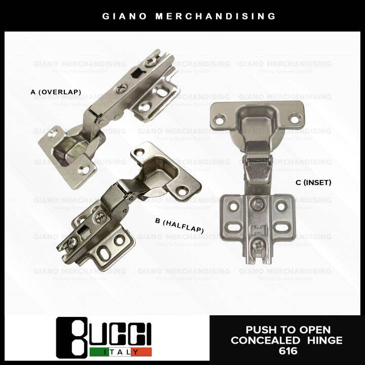 Push to Open Concealed Hinges 616 (2pcs/pack) Lazada PH