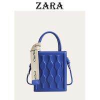 Zaraabase กระเป๋าผู้หญิง2023ใหม่ดีไซน์เฉพาะกลุ่ม Klein Blue Tablature Mr ใบเบิกกระเป๋าแฟชั่นสตรีไหล่เอียงไหล่