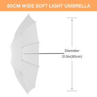 【 Cw】2ชิ้นแพ็คสตูดิโอถ่ายภาพสีขาว80ซม.กว้างร่ม Diffuser แสงอ่อนผ้าอุปกรณ์ถ่ายภาพ