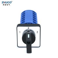 ‘；【=- ZHUCO SZW26/LW26-25 3 Positions 6 Phase 24 Terminals Screw 660V 25A 48X48mm Panel Selector Control Rotary Changeover Cam Switch