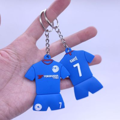 keychain football Star Souvenirs Creative Mini Football Shirt Football Star Key Pendant PVC Key Chain Accessories Key Chains