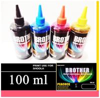 หมึกเติม "PEACOCK" (Shoola) For Brother ​100ml เกรดพรีเมียม ใช้เติมเครื่องพิมพ์ตระกูล Brother เทียบเท่า คุณภาพสีสดใส ติดทนนาน