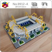 PZX Architecture Football Signal Iduna Park Stadium Soccer Field DIY Mini Diamond Blocks Bricks Building Toy for Children no Box