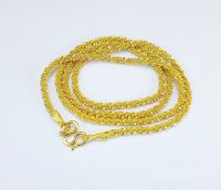 apata jewelry สร้อยคอมาลัยเกลียว1บาท 24นิ้ว สร้อยทองไม่ลอกไม่ดำ สร้อยชุบเศษทองแท้96.5 ทองโคลนนิ่ง สวยเหมือนแท้ บล็อคเยาวราช โดยช่างทอง งานสวย