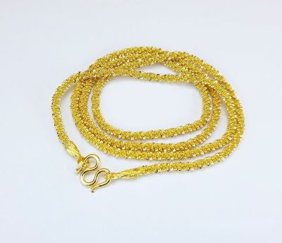 apata jewelry สร้อยคอมาลัยเกลียว1บาท 24นิ้ว สร้อยทองไม่ลอกไม่ดำ สร้อยชุบเศษทองแท้96.5 ทองโคลนนิ่ง สวยเหมือนแท้ บล็อคเยาวราช โดยช่างทอง งานสวย