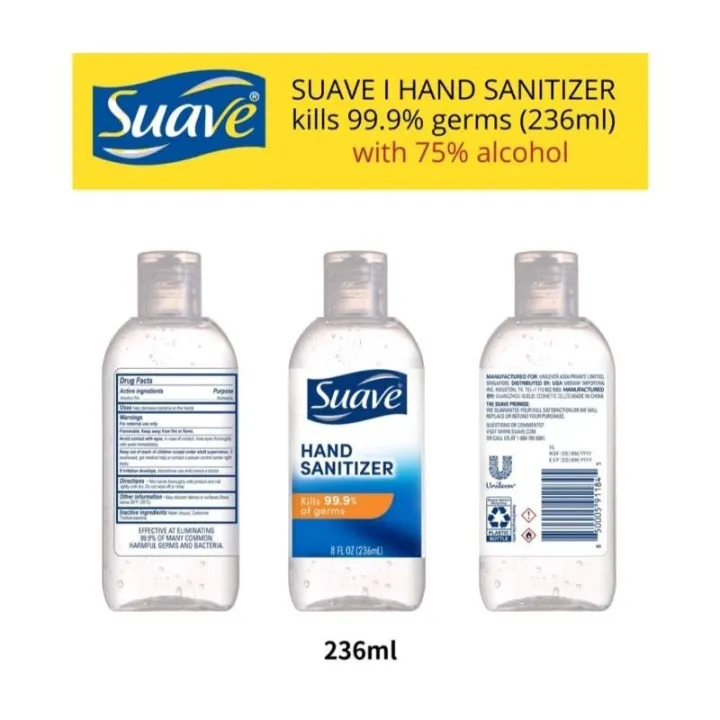 SUAVE Unilever Hand Sanitizer (236ml) Lazada