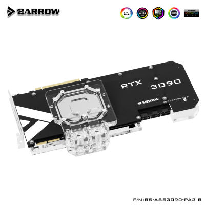 Barrow BS-ASS3090-PA2,สำหรับ RSUS ROG STRX RTX3090 O24G GAMING, 3090 3080 GPU Block การ์ดจอน้ำเย็น