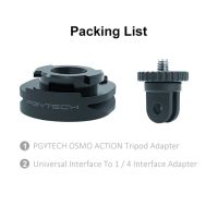 Pgydech Osmo Action Pcabs อะแดปเตอร์ยึดขาตั้งกล้อง1/4นิ้วรูสกรูสำหรับอุปกรณ์กล้องแอคชั่นแคมเมรา Osmo