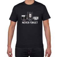 Men Clothing Never Forget Sarcastic Graphic Music Novelty  TShirt Male Harajuku Retro T Shirts Ropa Hombre Camisetas XS-6XL