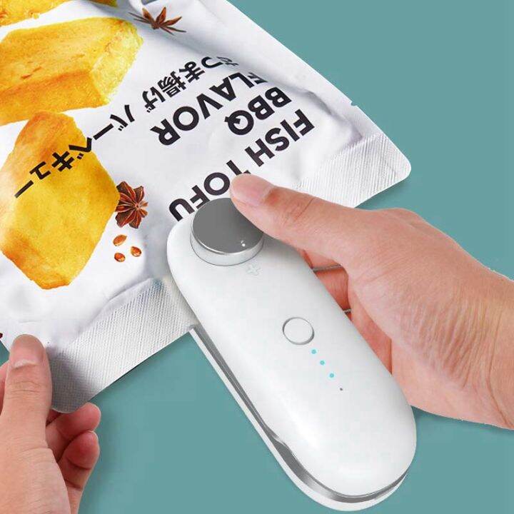 Portable Bag Heat Sealer USB Rechargeable Handheld Heated Food Storage