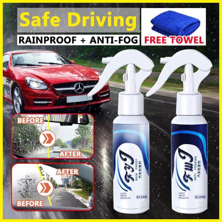 【Free Towel】 Car Anti fog spray Anti rain spray for Car Windshield Car