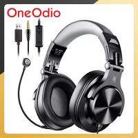 Oneodio A71D Headphone Gaming แบบมีสายสำหรับเล่นเกมชุดหูฟังสเตอริโอแบบครอบหูพร้อมไมโครโฟนที่ถอดแยกออกได้สำหรับการเรียกศูนย์พีซี PS4โทรศัพท์