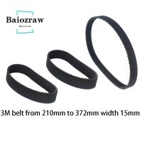 3D Printer HTD 3M Closed Loop Rubber Timing Belt 210 213 225 228 252 255 261 270 273 300 309 315 327 345 372mm Width 15mm HTD 3M