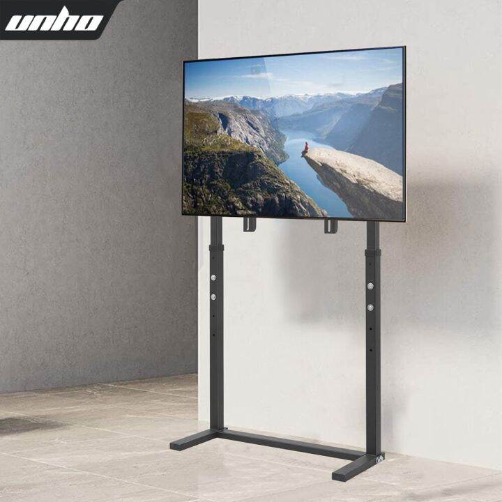 Floor TV Stand with Bracket Free Standing TV Trolley Height Adjustable
