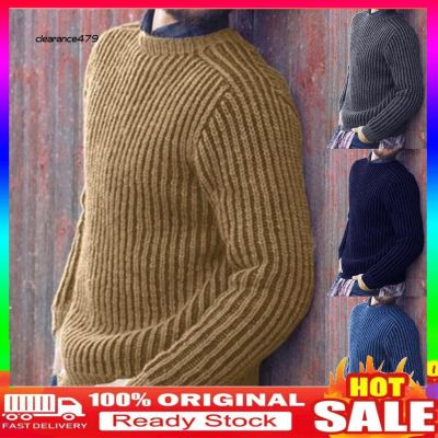 CODTheresa Finger CERA2-Fashion Men Solid Color O Neck Long Sleeve Causal Pullover Sweater Knitwear