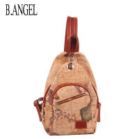 Fashion Retro Backpack Women High Quality World Map Leather Backpack Travel Retro Uni Waterproof Printed Women Backpack