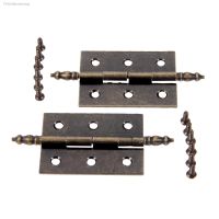 ♨✟ 2Pcs Hinge 6 Holes Antique Bronze Crown Head Jewelry Gift Box Decorative Door Hinge Cabinet Furniture Accessories 55x39mm