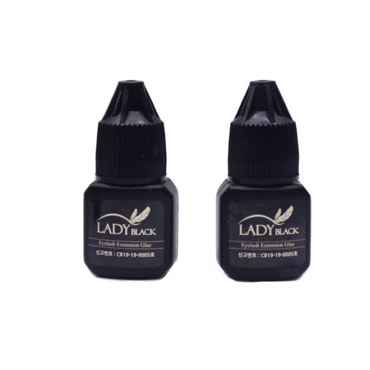 5-bottles-korea-lady-black-glue-5ml-eyelash-extensions-glue-with-sealed-bag-fast-drying-duration-lower-irritation-beauty-tools