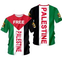 3D Printed Free Palestine T shirt Men Summer Custom Short Sleeve Shirt Save Palestine Keep Peace Customized Shirt Oversize