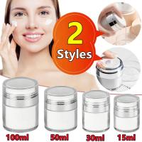 New 2 Styles Empty Airless Pump Jar Refillable Creams Gels Lotions Dispenser Travel Leak Proof Cosmetic Container Vacuum Bottle Cups  Mugs Saucers