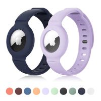 ℗✒ เคสสำหรับ Apple AirTag สายซิลิโคน Air Tag Anti-lost สร้อยข้อมือฝาครอบป้องกันสำหรับเด็ก Children Tracker Locator Watch Band