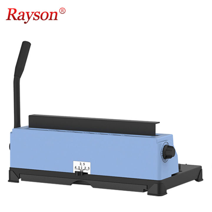 rayson-td-130-a4-wire-book-binding-machine-34-หลุม-3-1-pitch-max-punch-12-ผูก-120-แผ่นแบบพกพาสําหรับสํานักงานธุรกิจโรงเรียนกระดาษ-punch-binder