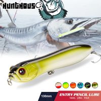 Hunthouse Fishing Lure Noisy Pencil With Ball Rattle Stickbait 130mm 32g Topwater Snake Head Bait For Fishing Bass Zander Pescar