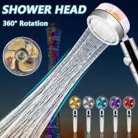 ❁ 2021 Dropship Modern Water Saving Flow 360 Degrees Rotating With Fan ABS Rain spray Nozzle 360 Bath Shower Head