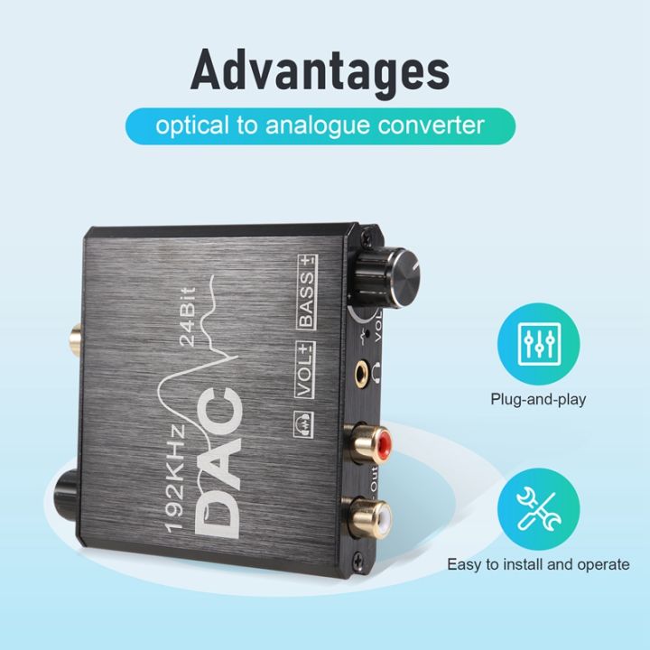 192khz-digital-to-analog-audio-converter-with-bass-and-volume-adjustment-digital-spdif-optical-coaxial-to-analog-stereo