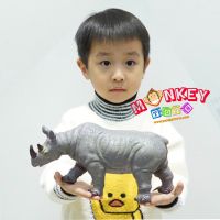 Monkey Toys - โมเดลสัตว์ Rhinos แรดอินเดีย ขนาด 27.00 CM แบบนิ่ม (จากหาดใหญ่)