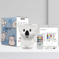 LED Night Light Child Creative Toy Luminous Cute Koala Silicone Baby Lamp Touch Sensor Bedroom Decor Kids for Birthday Gift Girl