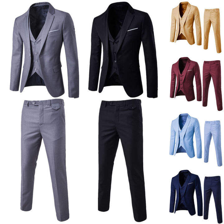 Sản phẩm vest nam công sở tay dài màu đen xám