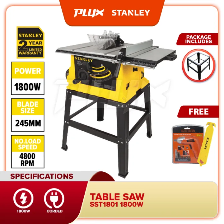 Stanley Sst B Mm Free Kc W Table Saw Sst Meja Potong Kayu