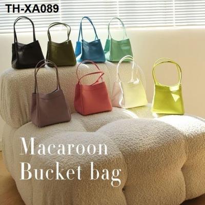 Early spring 2022 niche PU bucket bag box bag portable no use small bags fashionable female bag